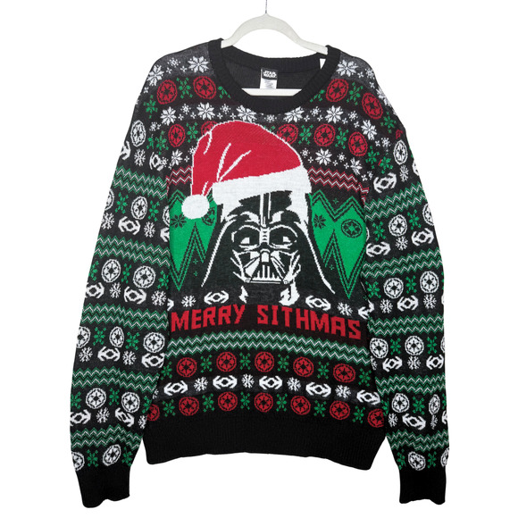 Star Wars Darth Vader Merry Sithmas Ugly Christmas Sweater Men's Size Small New - Picture 1 of 7